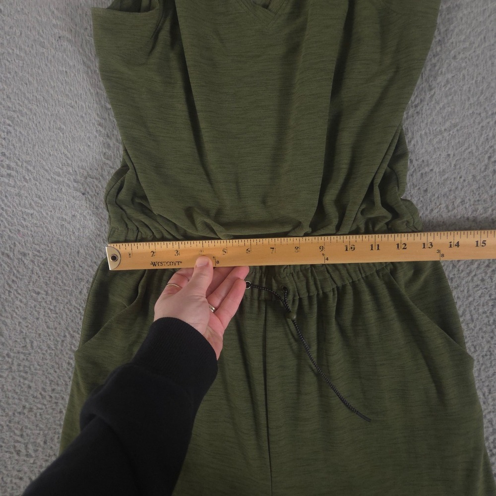 Old Navy Jumpsuit Womens S Green Wide Leg Breathe On V-Neck Sleeveless Pockets - Picture 6 of 13